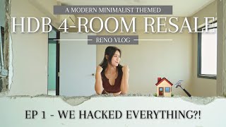 WE HACKED EVERYTHING I 4 ROOM HDB RESALE 🏠 I RENO VLOG EP 1 [upl. by Buskus]