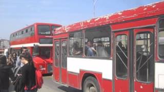 Skopje public transport  Skopje new and old busses  Train [upl. by Drarej978]