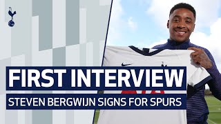 FIRST INTERVIEW  STEVEN BERGWIJN SIGNS FOR SPURS [upl. by Reibaj]