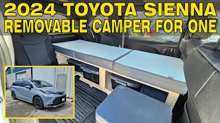 2024 Toyota Sienna Hybrid 35 MPG AWD Removable Camper Build Build 32 [upl. by Charles]