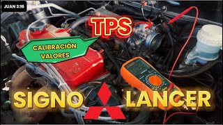 COMO CALIBRAR TPS DEL MITSUBISHI SIGNO 13cc  SENSOR TP DE MITSUBISHI LANCER [upl. by Nalyr]