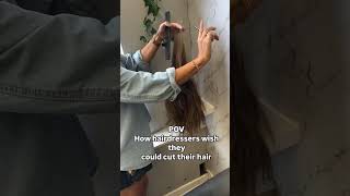 How Hairdressers wish they could Cut their OWN hair 🙌 🤣 cabellohb hair hairtok funnyvideo [upl. by Petes]