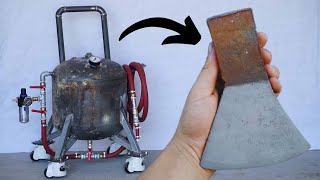 Homemade SANDBLASTER from Old BOILER [upl. by Tobiah]