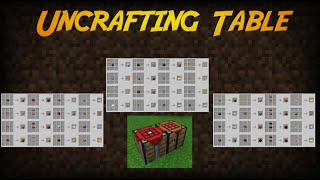 Minecraft Addon Showcase Uncrafting Table [upl. by Carlson]