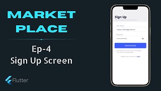 SignUp Screen  AutoMarketplace App Flutter UI  Ep 4 [upl. by Issi]