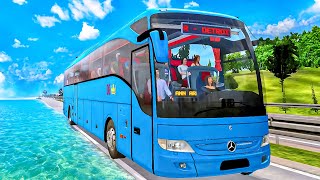 Bus Simulator Ultimate  Driving Mercedes Tourismo 16 RHD in USA [upl. by Anaerda834]