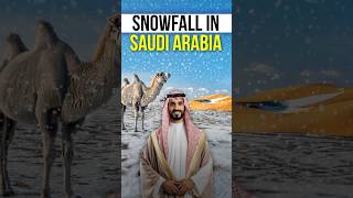 Snowfall in Saudi Arab🌨️🏂 snowfallinsaudi currentaffairs saudiarabia snowfall shorts [upl. by Lynus]