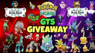 Pokemon HOME GTS Giveaway ✨Shiny amp DLC🟢Deposit Rookidee amp Request🟡🟣Pecharunt via Direct Trade🃏 [upl. by Yelekalb]