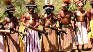 Papua New Guinea Sing Sing Dance in Tari Highlands [upl. by Nipahc]