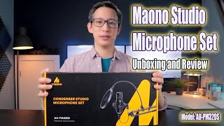 Maono Condenser Studio Microphone Set AUPM320S  Unboxing and Review [upl. by Nitaf254]