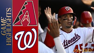 Washington Nationals vs Arizona Diamondbacks Game Highlights 28072024  MLB Spring Training 2024 [upl. by Hamlin]