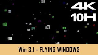 Windows 31 Screensaver  Flying Windows  10 HOURS NO LOOP 4K [upl. by Vine]