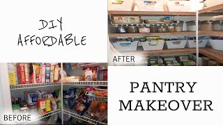 DIY PANTRY MAKEOVER  HOW TO COVER WIRE SHELVES  KITCHEN ORGANIZATION PART 2 [upl. by Massarelli731]