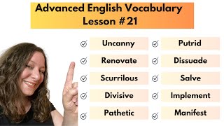 Advanced Vocabulary Builder Lesson 21 [upl. by Edithe]