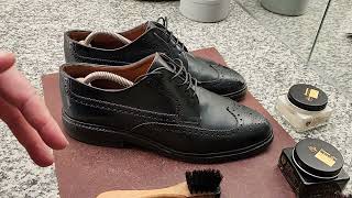 How to brighten a very old pair of brogues [upl. by Yadsnil]