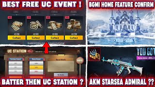 BEST FREE UC EVENT BGMI  M416 GLACIER CONFIRM DETAILS  BGMI AKM STARSEA ADMIRAL IN CRATE [upl. by Khalil375]