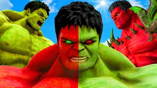 HULK VS ABOMINATION  quotREDGREENquot Hulk Released Super Epic Battle [upl. by Arabela646]