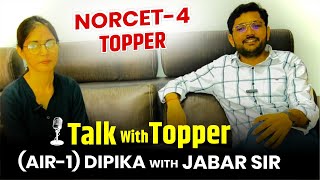 TALK WITH TOPPERAIR1  NORCET4 DIPIKA INTERVIEW BY JABAR SIR HOW MANY MARKS OF NORCET4 TOPPER [upl. by Campman469]