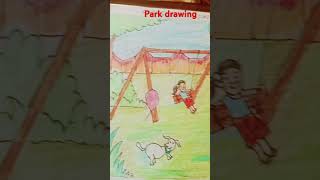 Park drawing park drwing shorts aarvianvi22 post [upl. by Nohj]