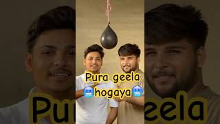 Cutting balloons 🎈 challenge  bhai Aj to maza agaya😂 challenge balloonschallenge indoorgames [upl. by Tattan]