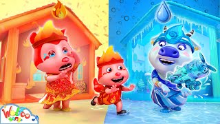 Baby Fire Switched Family  Water and Fire Family Song  Imagine Baby Songs  Wolfoo Kids Songs [upl. by Loginov]