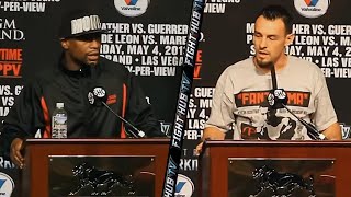 Floyd Mayweather vs Robert Guerrero • FULL FINAL PRESS CONFERENCE amp Face off video [upl. by Edy]