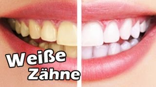 ▶︎ Weiße Zähne  Hausmittel Zahnpeeling gegen gelbe Zähne [upl. by Akcebar]