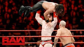 Cesaro amp Sheamus vs Seth Rollins amp Dean Ambrose  Raw Tag Team Title Match Raw Dec 4 2017 [upl. by Leummas496]