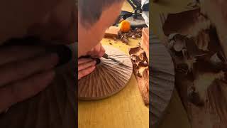 The process of making a black walnut wooden lampshade [upl. by Nolak]