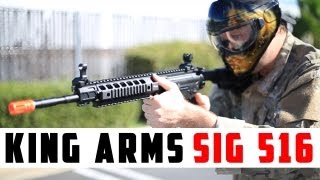 Airsoft GI  SIG SAUER 516 Tactical Patrol Licensed AEG by King Arms Review with Bob the Axe Man [upl. by Codding]