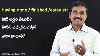 JPS Trainers  Spoken English Lesson No30 by MrRatnam [upl. by Sylas]