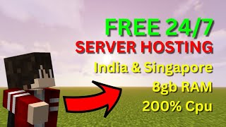 BEST FREE 247 Minecraft Server Hosting in India and Singapore 🔥  8gb Ram  MCPE amp Java  Lag Free [upl. by Aeniah]