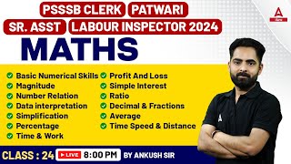 PSSSB Clerk Patwari Senior Assistant Labour Inspector 2024  Maths Class By Ankush Sir [upl. by Ynnot]