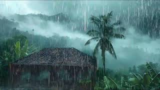 ⛈ 99 Fall Asleep Instantly  Rain Sound On The Rooftop In The Rainforest  Rain Sounds For Sleeping [upl. by Akitan588]