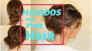 easy Hairstyles for women with fine and thin hair [upl. by Terrene]