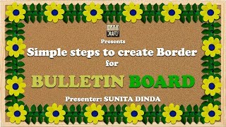 Simple steps to create BORDERS for Bulletin boards in school [upl. by Ylrebmik88]