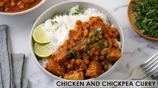 Chicken and Chickpea Curry Recipe  Easy Recipe [upl. by Lane]