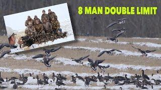 8 MAN DOUBLE LIMIT  BAMMM Claudio Ongaros Hired to Hunt SE5 E7 Duck and Goose Hunting Limits [upl. by Junna]