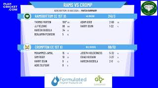 Ramsbottom CC 1st XI v Crompton CC 1st XI [upl. by Caasi]