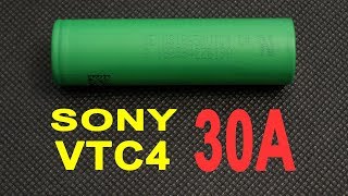 SONY VTC4 2100mAh 30A 18650 batterys capacity test [upl. by Arral]