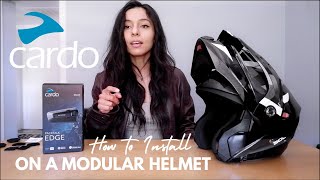 How to Install a Cardo Packtalk Edge on Modular Helmet [upl. by Ilehs]