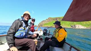 sailing a Drascombe Scaffie from Ballycastle to West Light Rathlin [upl. by Dene878]