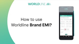 How to use Worldline Brand EMI  Sell on EMI offer on Worldline POS machine [upl. by Burnett]