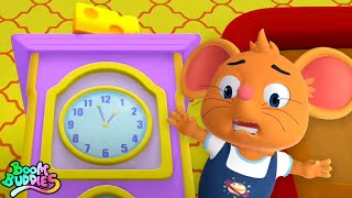 Hickory Dickory Dock Mouse Cartoon amp More Kids Rhymes [upl. by Muhan]