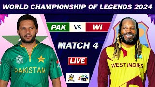 PAKISTAN vs WEST INDIES 4th T20 MATCH LIVE COMMENTARY  PAK vs WI LIVE  WORLD CHAMPIONS OF LEGENDS [upl. by Ecinaj790]