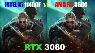 R5 3600 vs i5 11400F  RTX 3080  Gaming Comparisons [upl. by Annaeiluj319]