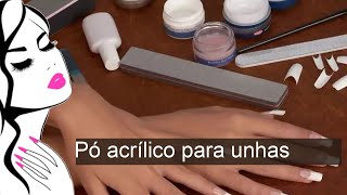 Pó acrílico para unhas como usar o pó acrílico como fazer o buildup [upl. by Attolrac]