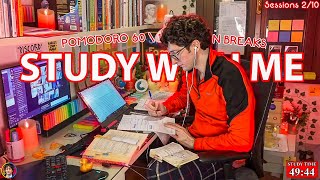 STUDY WITH ME LIVE  10 HOURS ✨ Harvard Student Rain sounds Pomodoro 60 FiveMonthsStudyChallenge [upl. by Dnob]