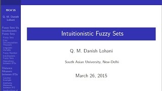 Intuitionistic Fuzzy Sets [upl. by Refinneg]