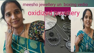 Meesho jewellery unboxing vediooxidized jewellerytrending viral vedio usefull [upl. by Aynahs514]